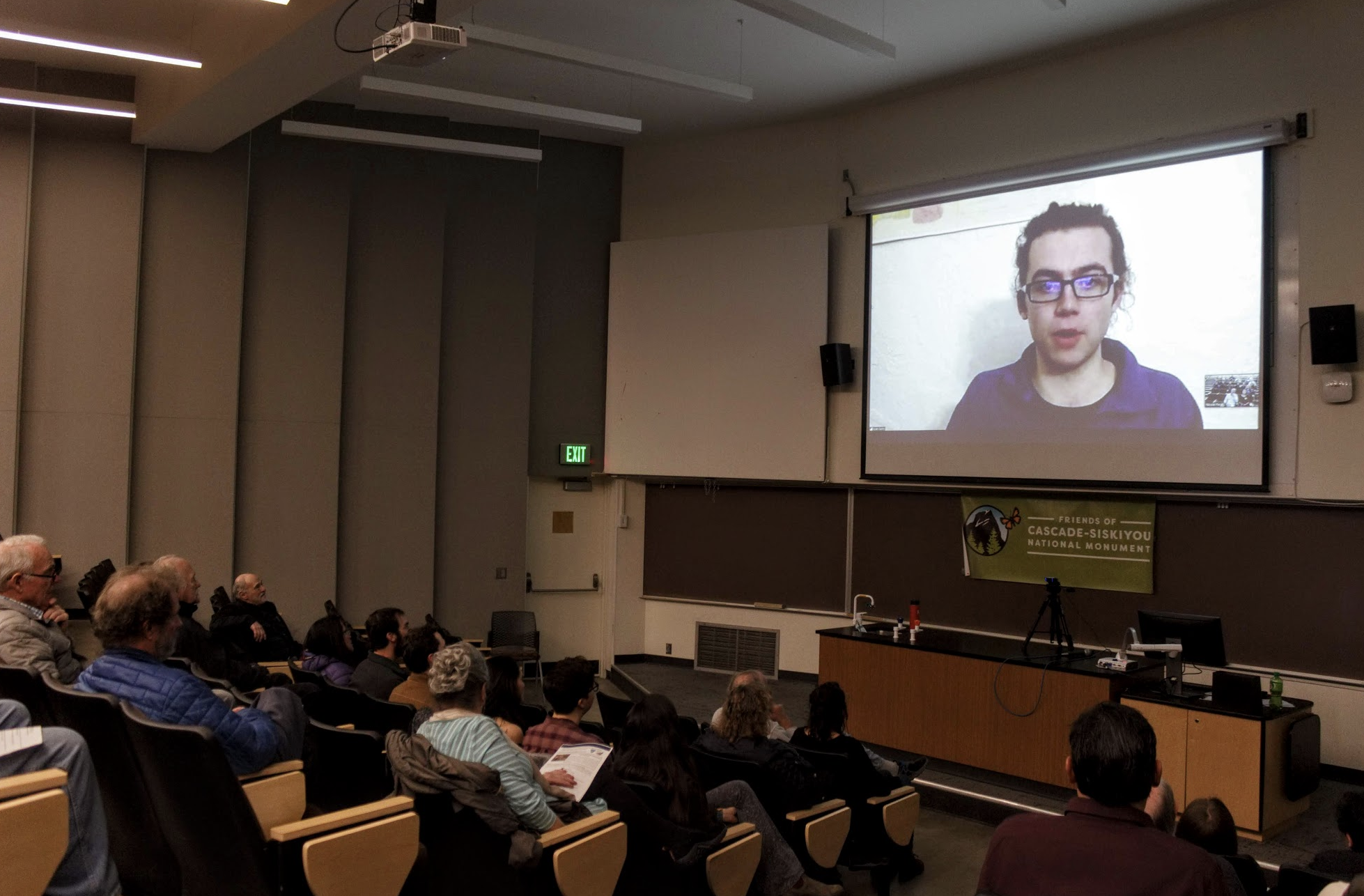  Dylan Carlini, Student Researcher, presents his geology findings via video call. 