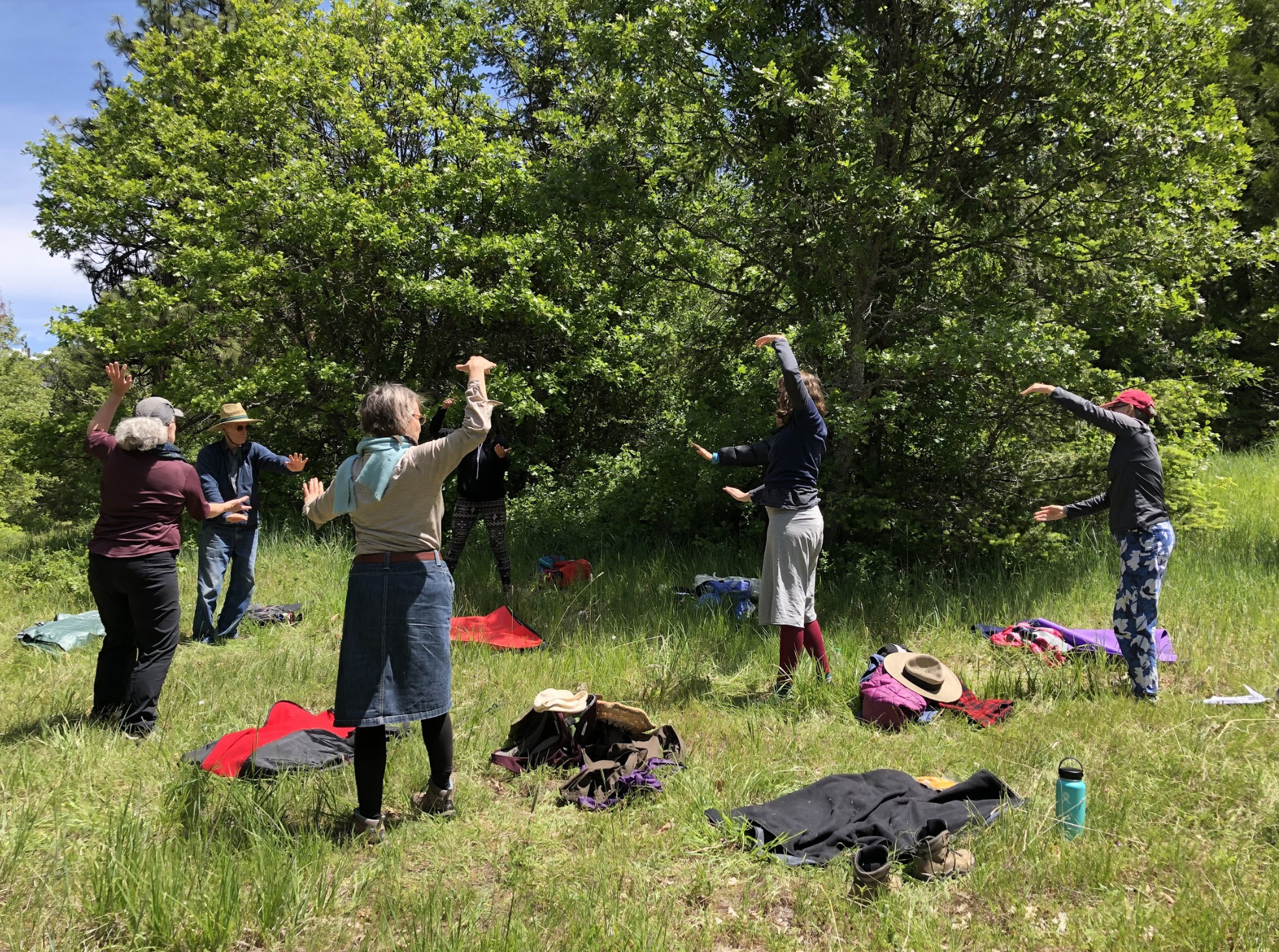 Stationary moving meditation in nature.