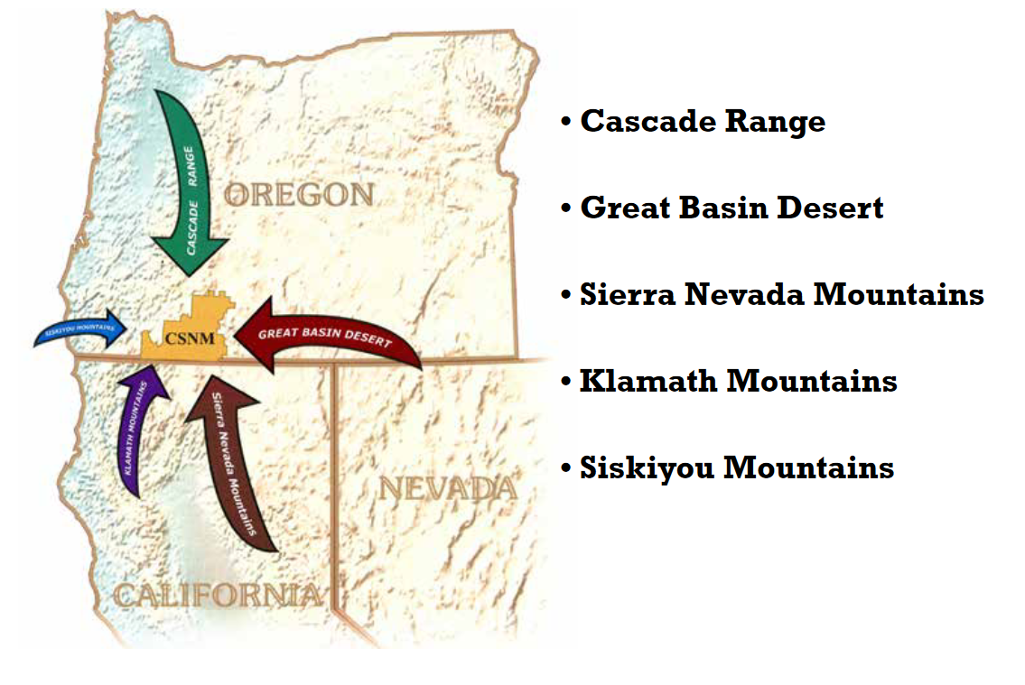  The CSNM is a confluence of several ecoregions which is a recipe for biodiversity. 