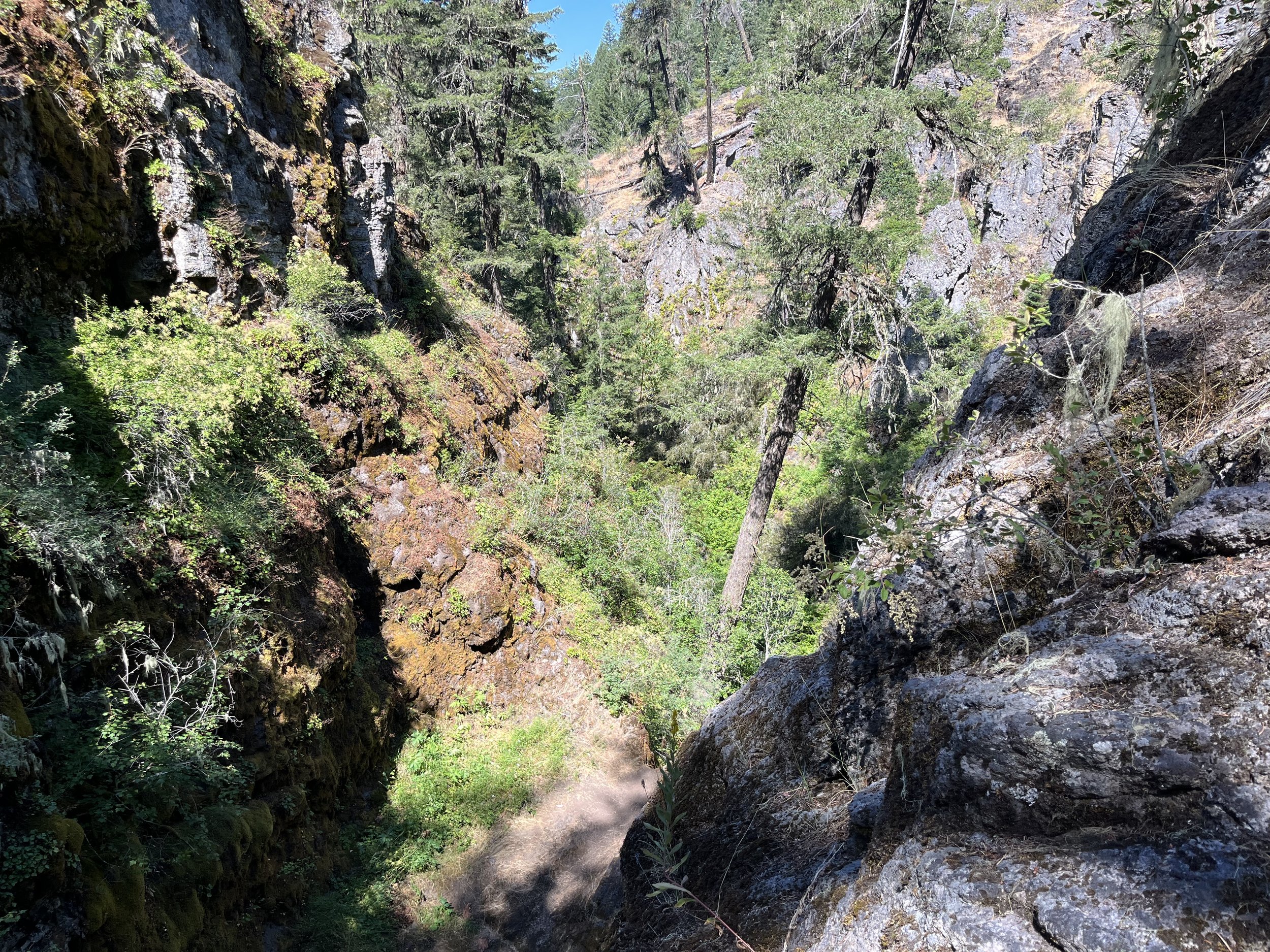  Bybee Gulch, the canyon carved out by Lost Creek and the landslide that made the falls 