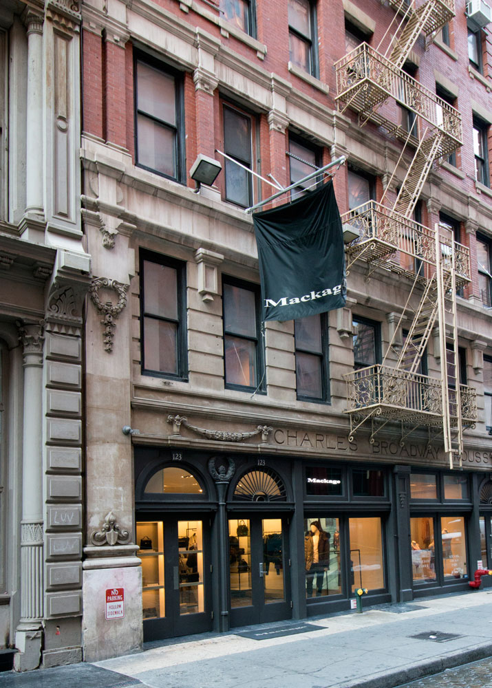 Mackage's Soho New York Store.