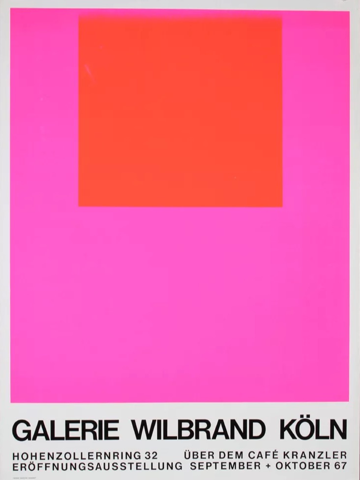 Vintage Galerie Wilbrand Koln poster, 1967.