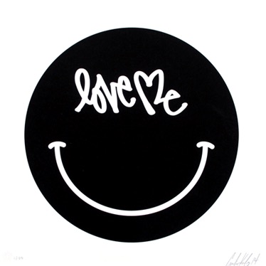 Love Me Limited Edition signed prints by Curtis Kulig , sold as a pair.