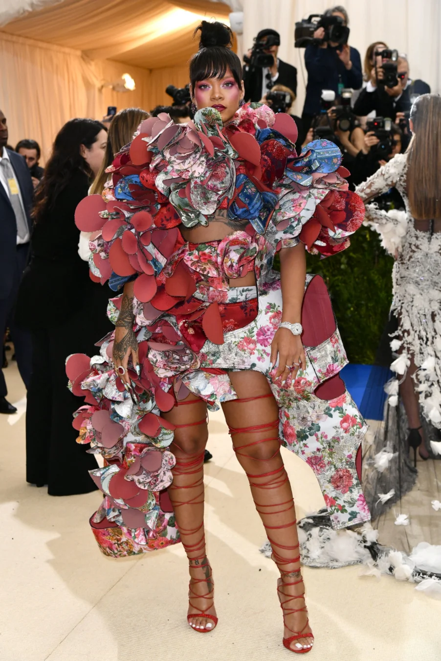 Rihanna wears Comme des GarΓ§ons.