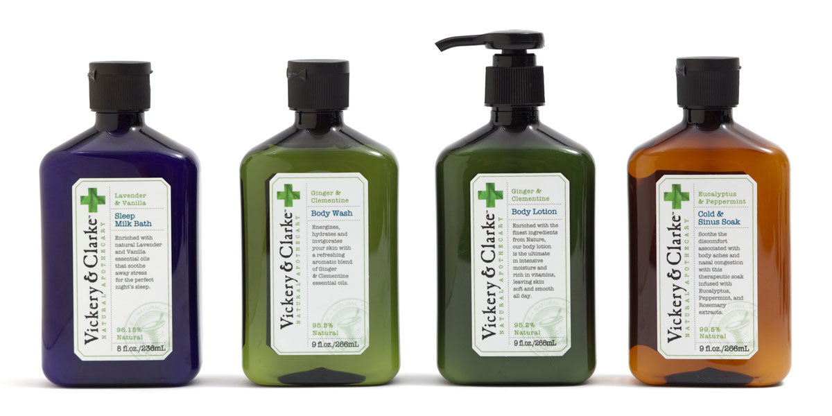 Vickery & Clarke haircare and skin products developed for CVS/pharmacy.