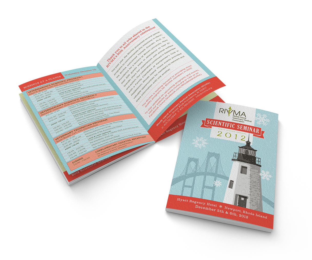 Seminar booklet designed for The Rhode Island Veterinary Medical Association.