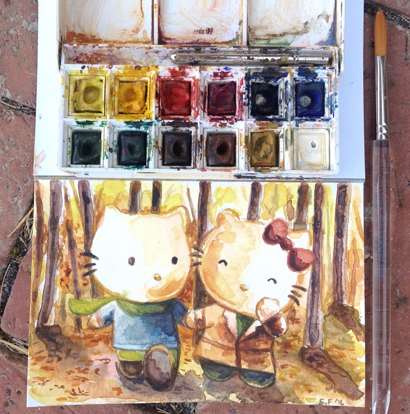 Hello Kitty and Dear Daniel spending their first week of fall together.