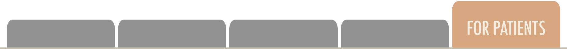 Five tabbed rectangles with "FOR PATIENTS" on the highlighted tab.