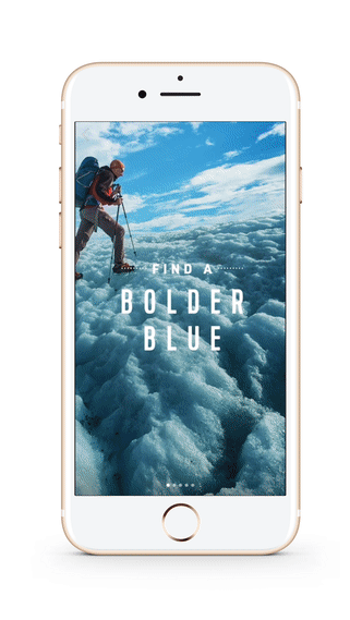 from opening to BLUE: images and tilt-to-pan