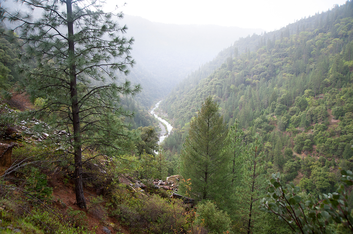 down the valley