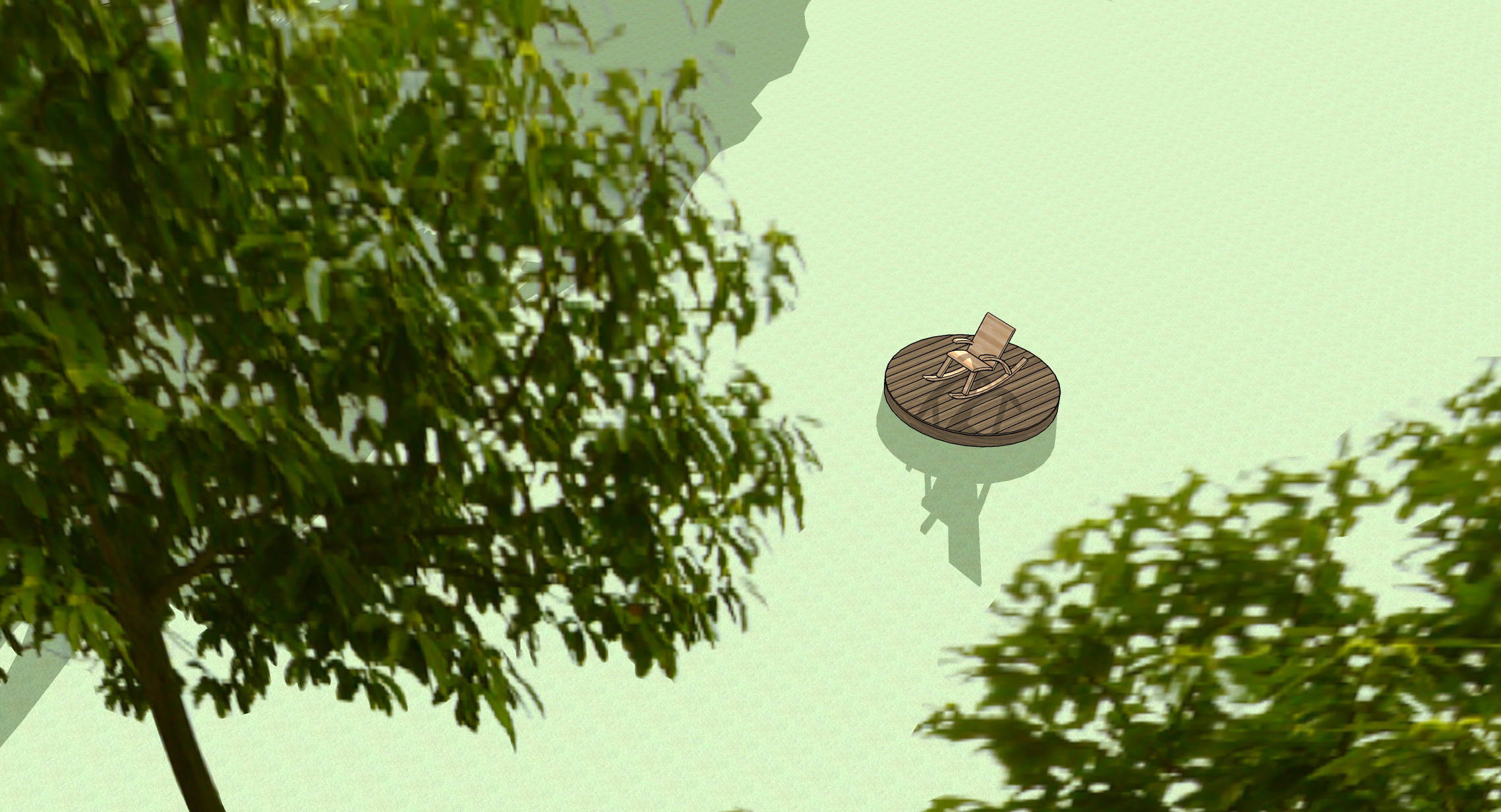 An initial rendering made to visualize the work.