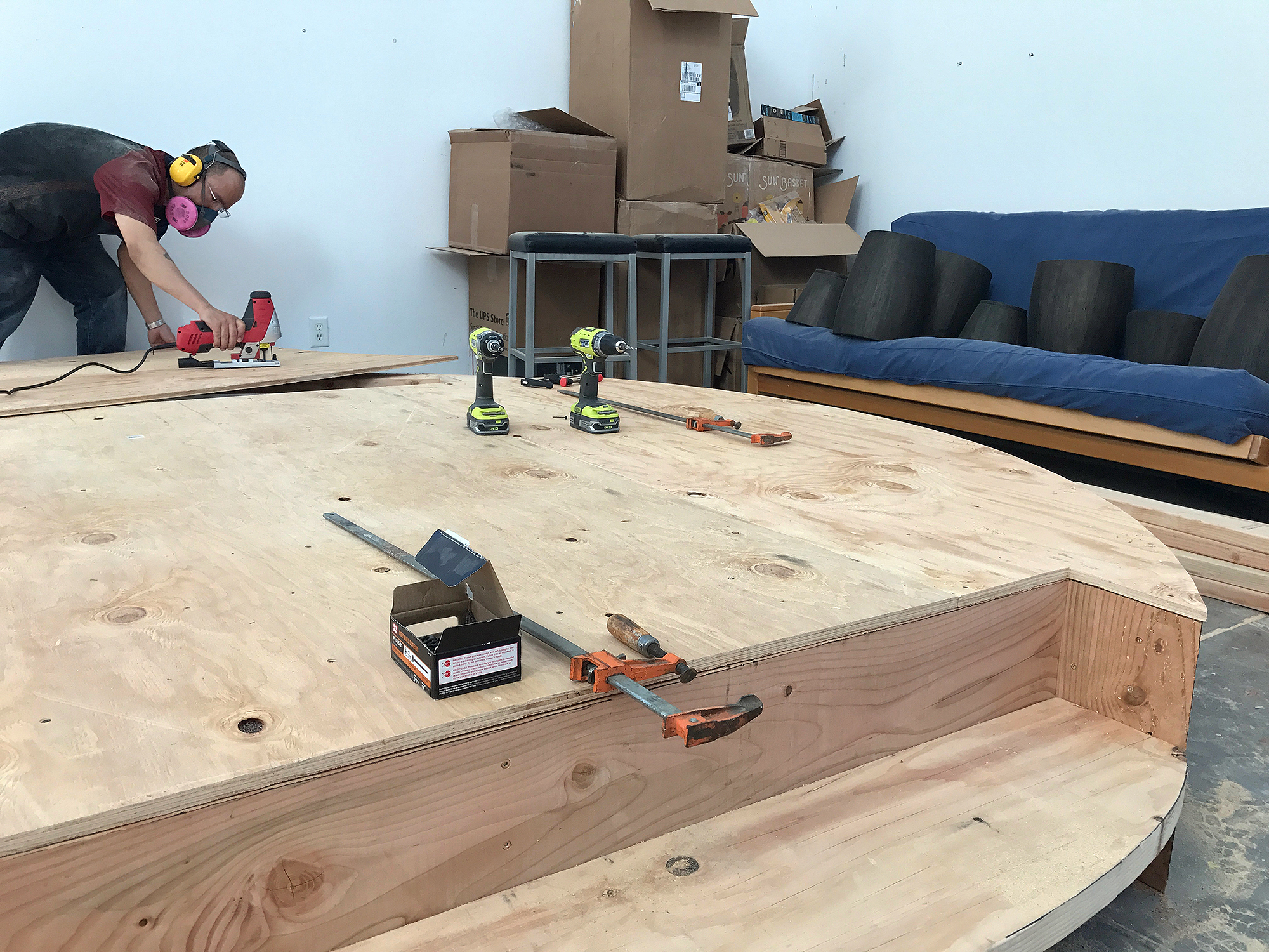shaping plywood for the top