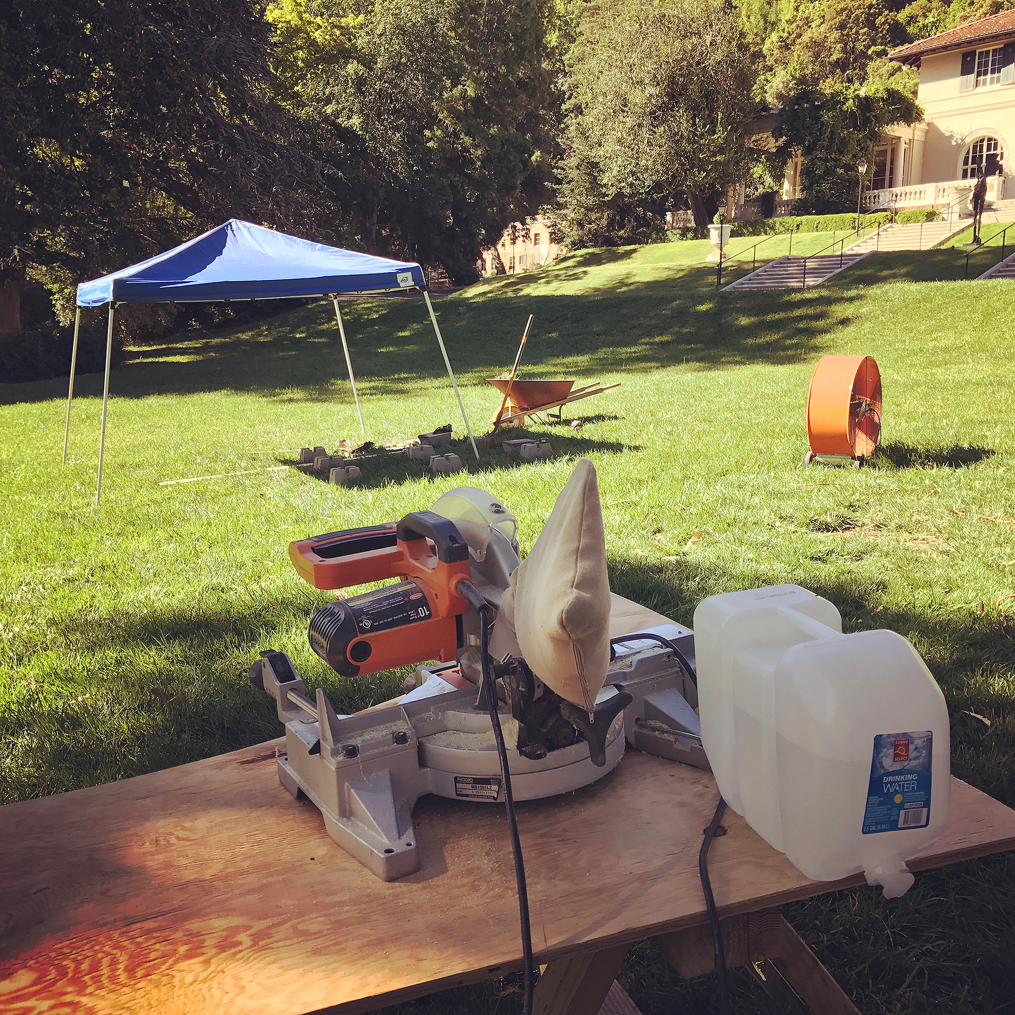 100 degrees forecast - shade, water, and artificial wind... check!