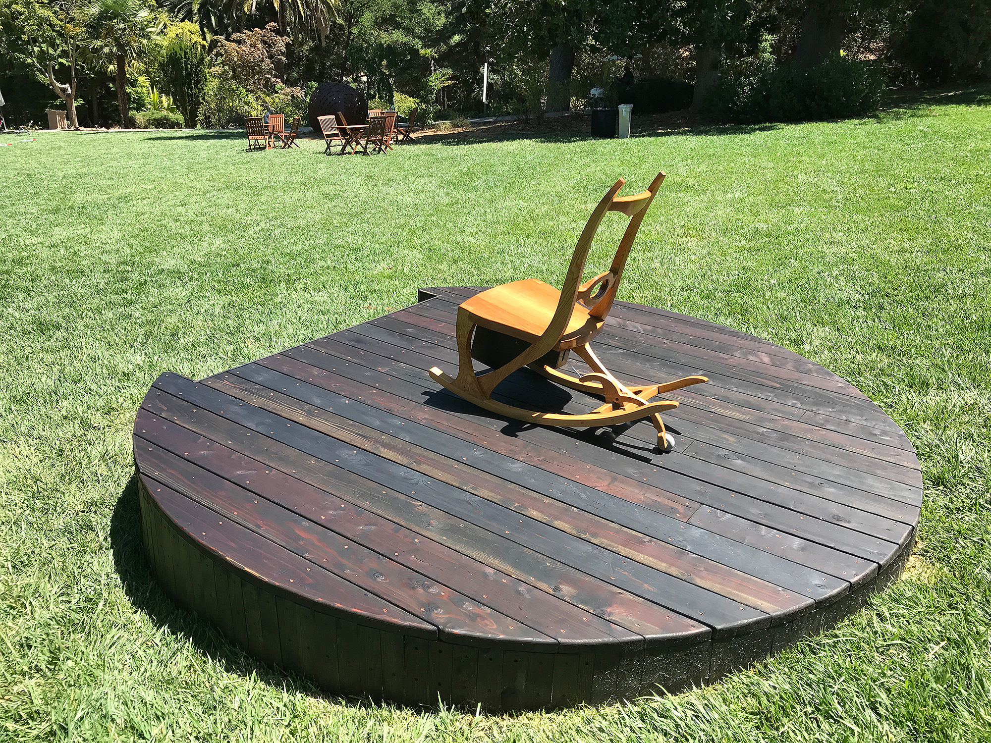 the scale of the deck to the chair worked out beautifully
