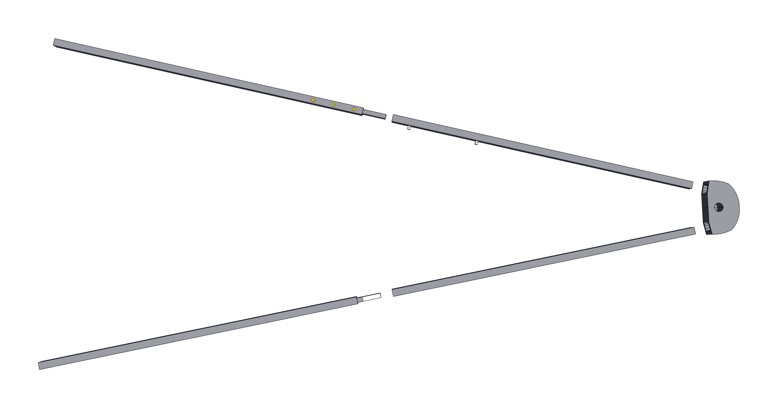 Leg and bracket orientation. In this case the front of the stand would be facing up.