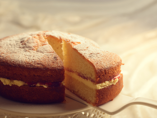 Gluten Free Genoise Cake with Strawberry Jam and Chantilly Cream