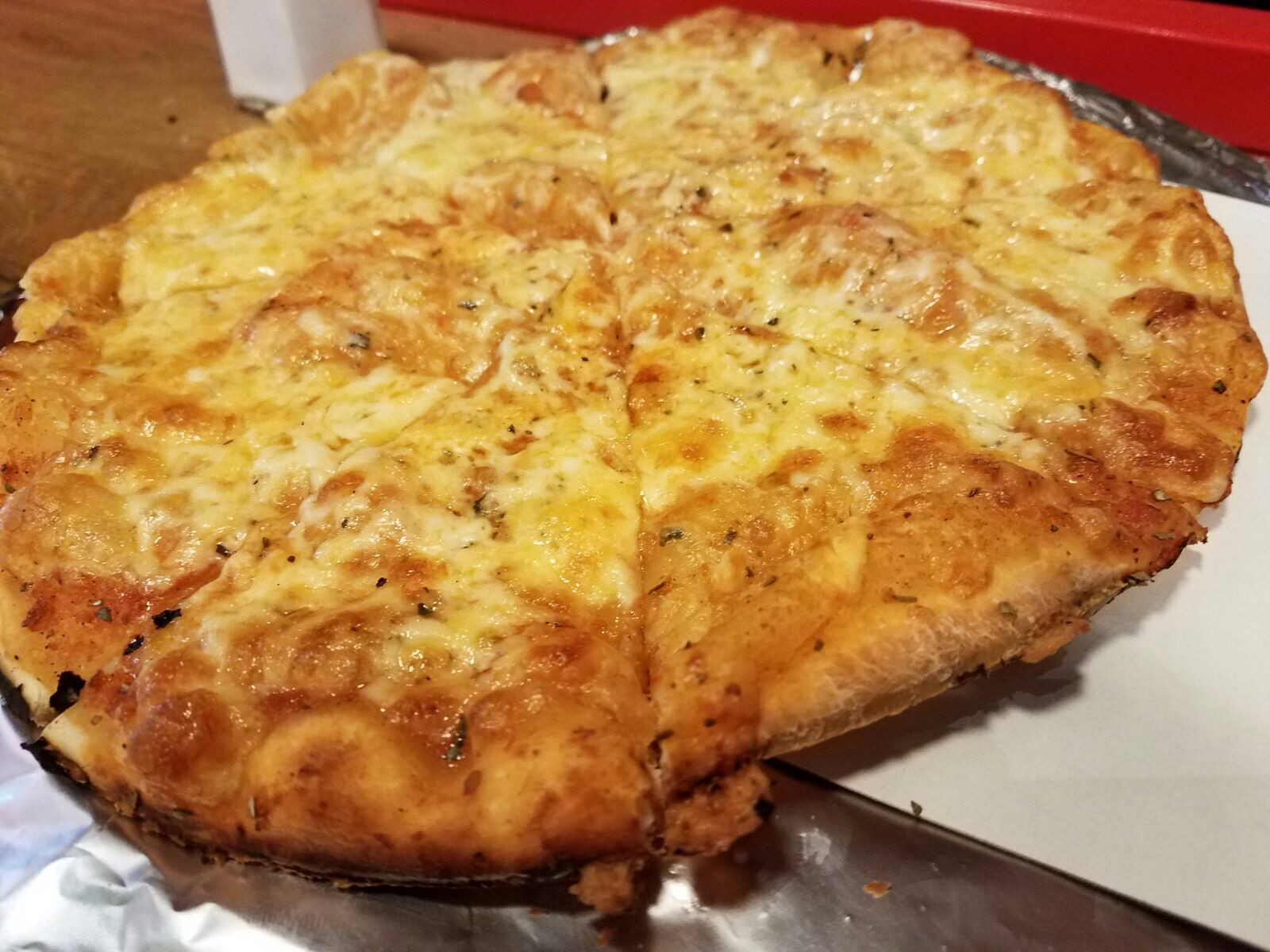  Gluten Free cheese pizza from Luigi’s Pizza  
