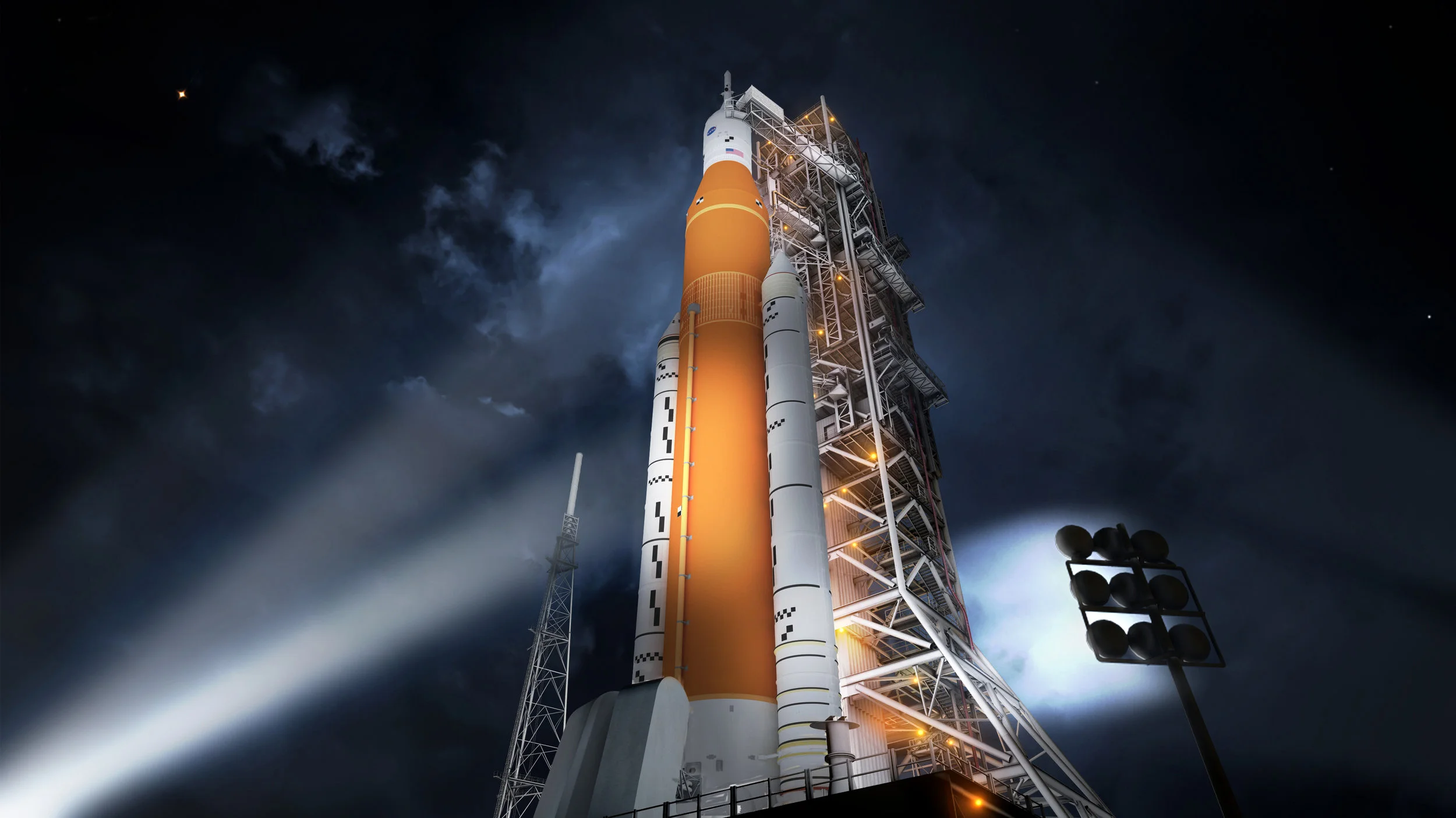 Artist Rendition of the SLS Block 1 Configuration (Courtesy of NASA )