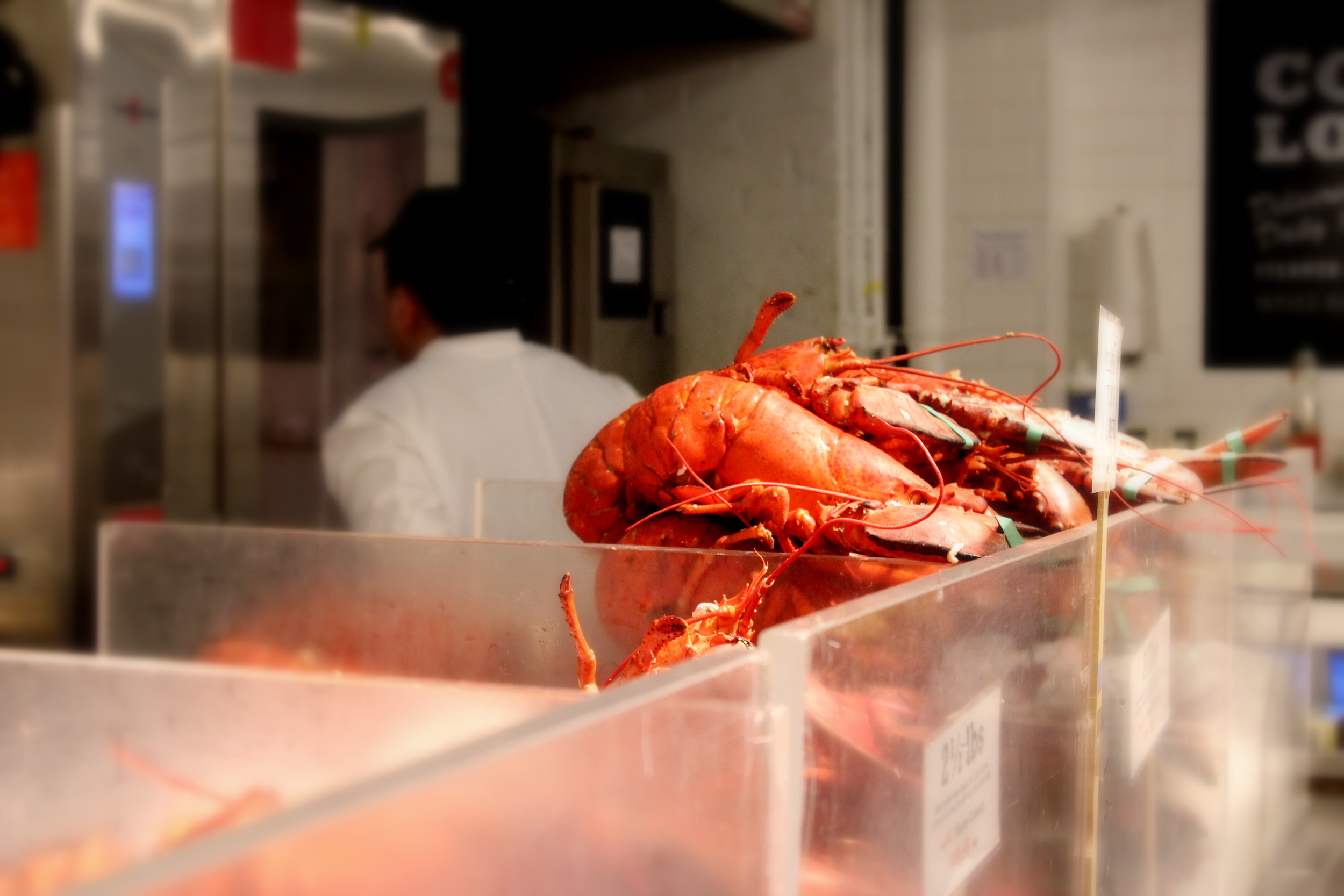  Lobsters at (where else?) The Lobster Place, Chelsea Market 