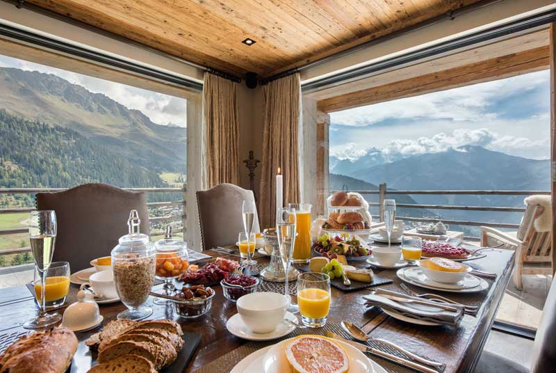 Large Verbier Chalet, Summer Breakfast in the Alps