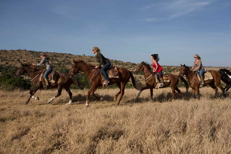 Horse riding with Family in Africa