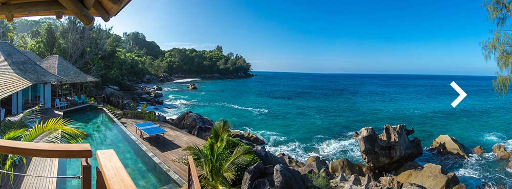 Villa Mahe , Mahé, Seychelles Sleeps 8, 4 Bedrooms, Infinity Pool, Oceanfront, Panoramic Sea Views View Villa