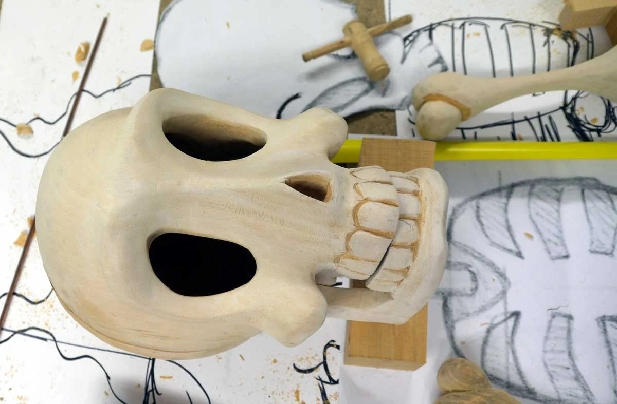 Carved Head of Skeleton Johnston