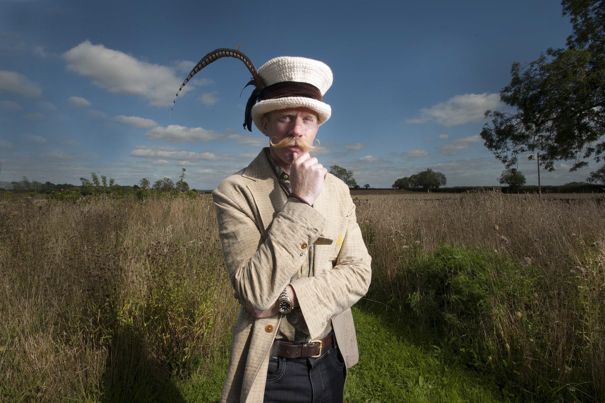 Portrait of Paul of The Dandy-Lions in an amazing hat