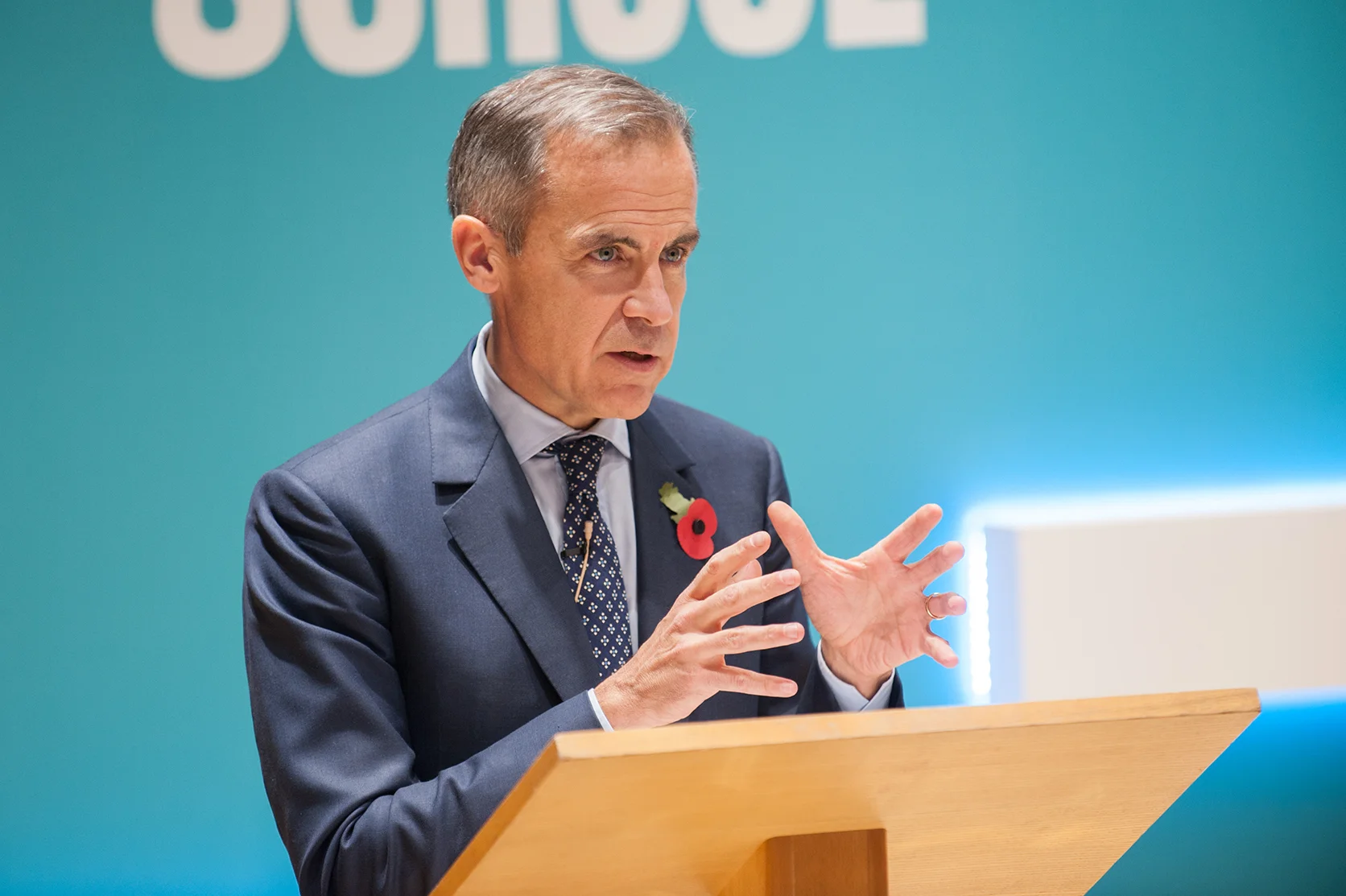 Mark Carney, Bank of England Governor speaking at a conference event in London