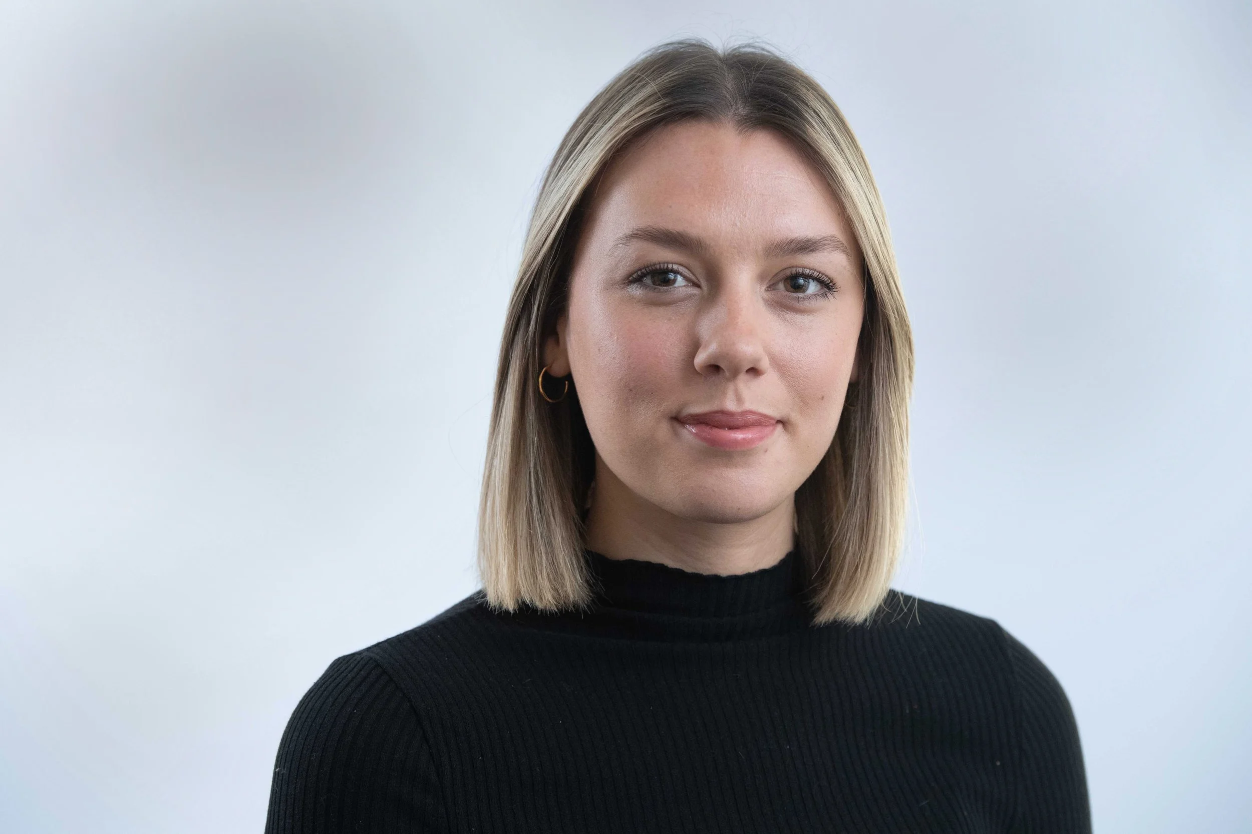 Headshot Portrait of a Blonde Businesswoman in London