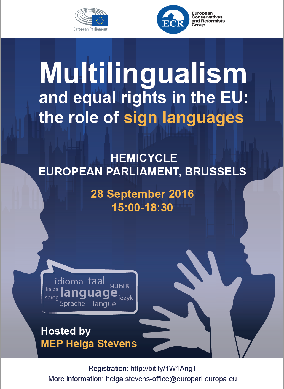 Unique conference in European Parliament - Multilingualism and equal rights in the EU: the role of sign languages