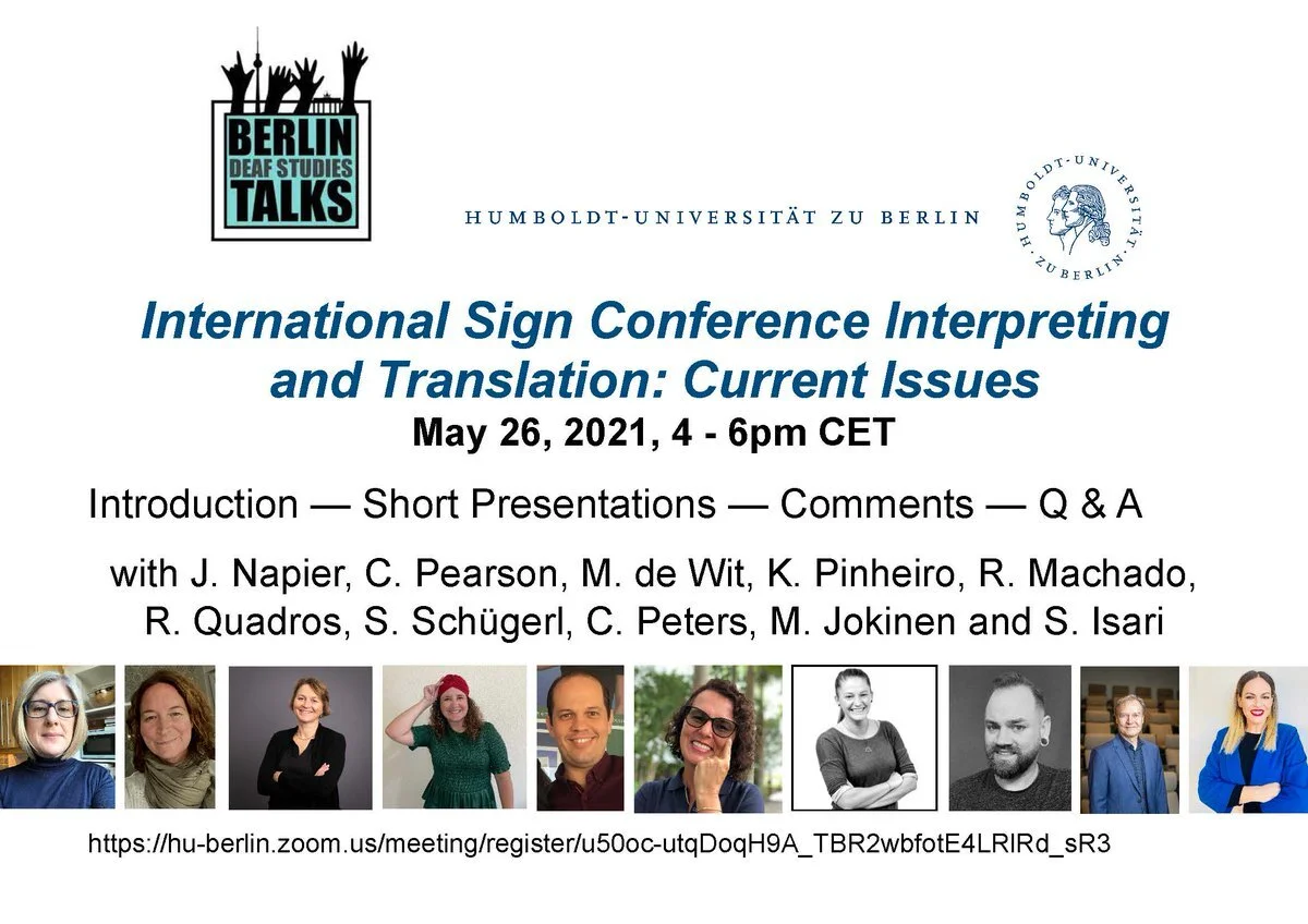 Online mini-conference: International Sign Conference Interpreting and Translation: Current Issues