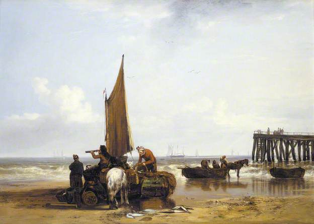 This painting Yarmouth Beach by Joseph Stannard inspired Tremain's story 'Man in the Water'