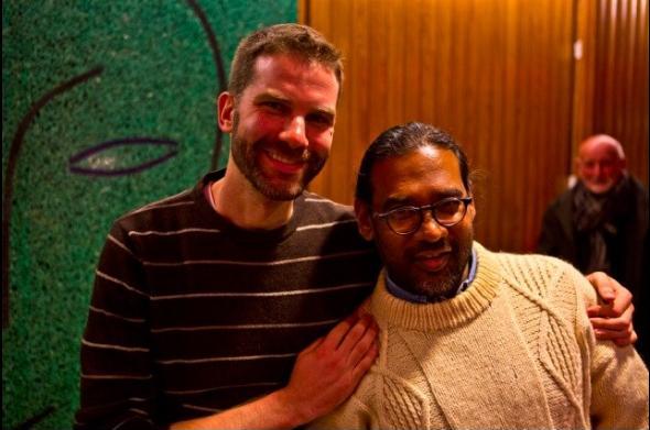 Me with author Niven Govinden (photo by Justin David )