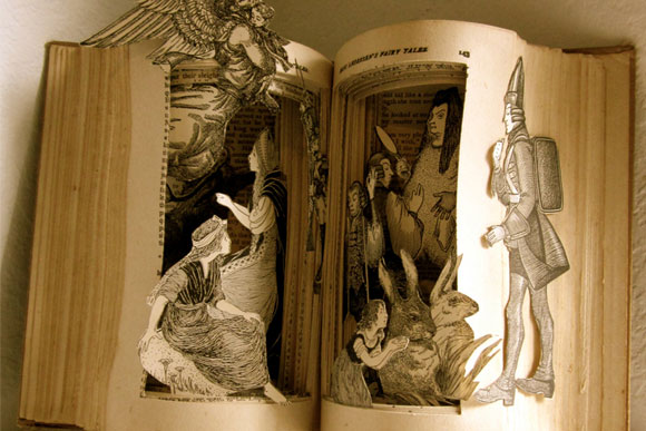 An Altered Book: Fairy Tales by Hans Christian Andersen - by artist Susan Hoerth