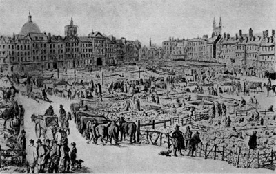 The Smithfield meat market described dates from the 10th century