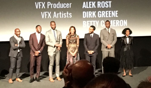 Barry Jenkins, Trevante Rhodes, Tarell Alvin McCraney, Naomie Harris, Andre Holland, Mahershala Ali and singer Janelle Monae