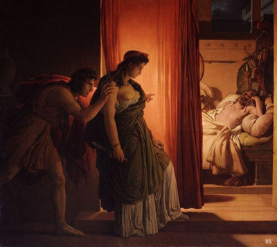 Pierre Narcisse Guerin's 1822 painting 'Clytemnestra and Agamemnon'