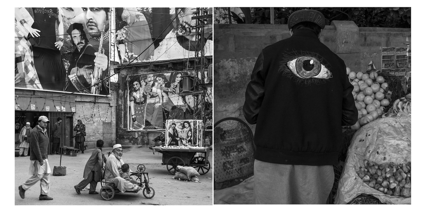 The construction of these diptychs occurred slowly over the years, as I began to distinguish the layers of reality, walk my way through the veneer of things, identify the stories and plots, the characters and the overtones and to fuse them with the