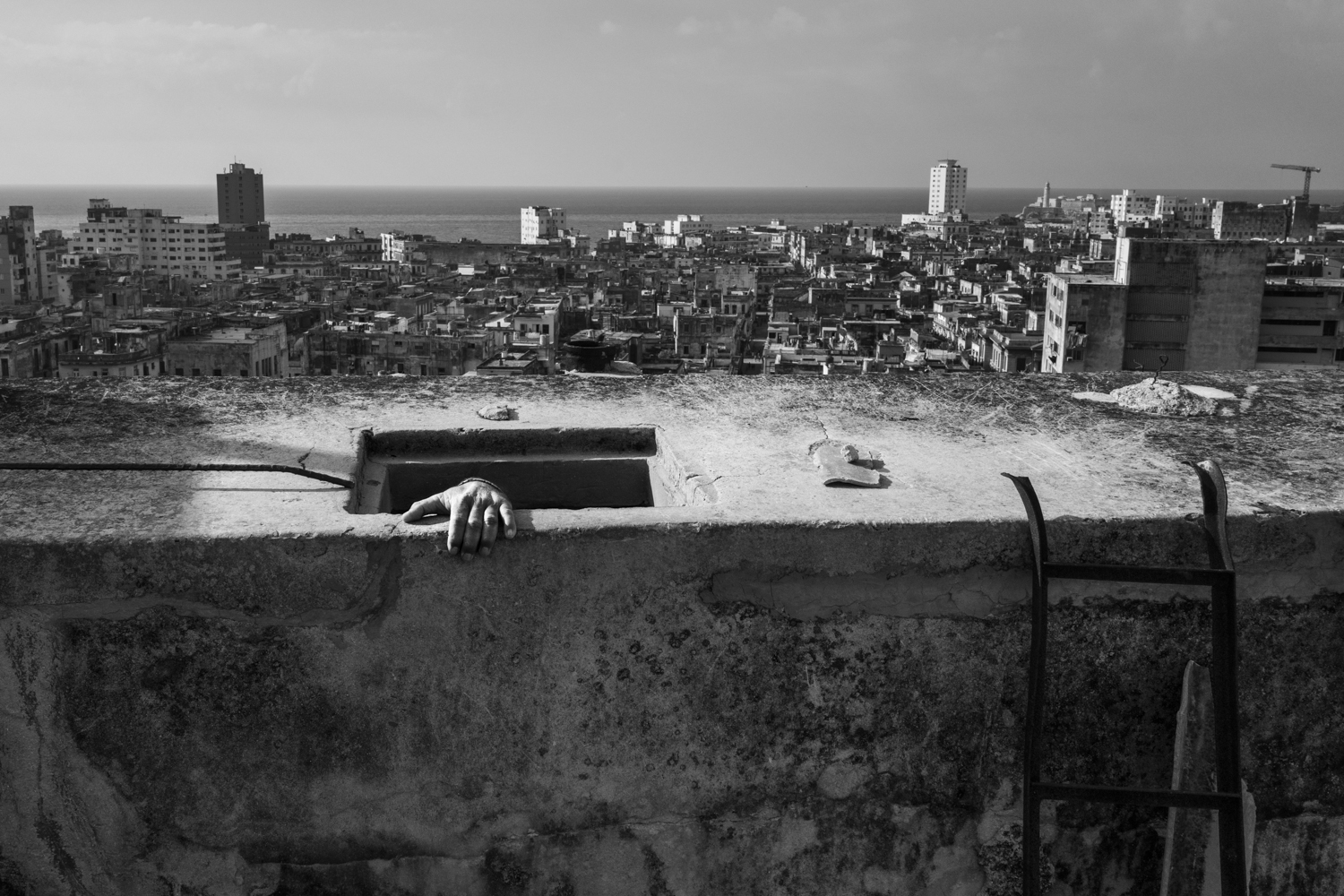  In the vale of years the revolution seems to have been confiscated, the superb and sensuous fabric of the city has crumbled beyond repair, people have gone into exile building a very vivid absence, heroes have aged, Fidel is dead, swimming-pools have been left empty and disbelief and reluctance towards propaganda are everywhere. 