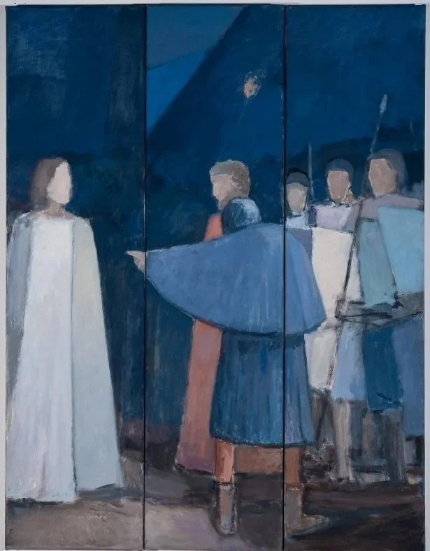 Jesus is Betrayed by Judas, Charles MacCarthy, oil on paper
