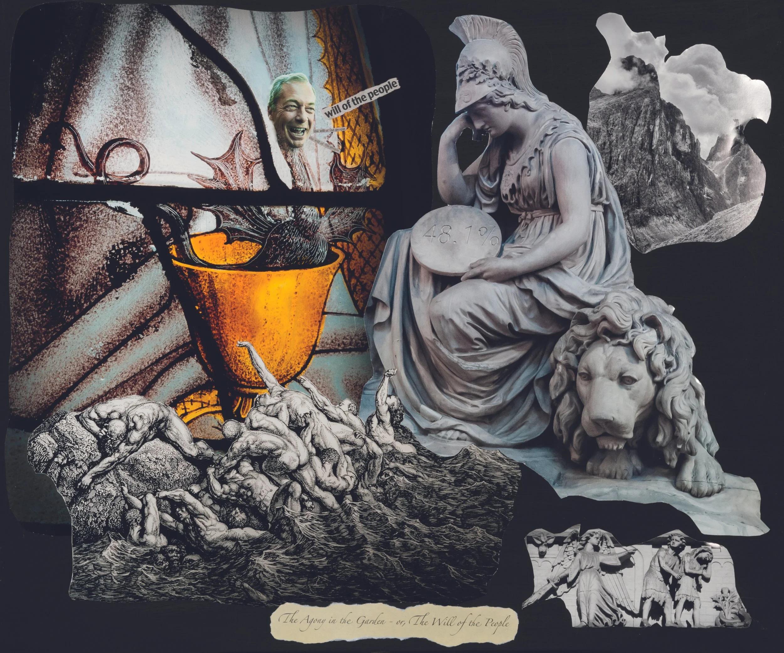 The Agony in the Garden or The Will of the People, Alex Ramsay, photo collage