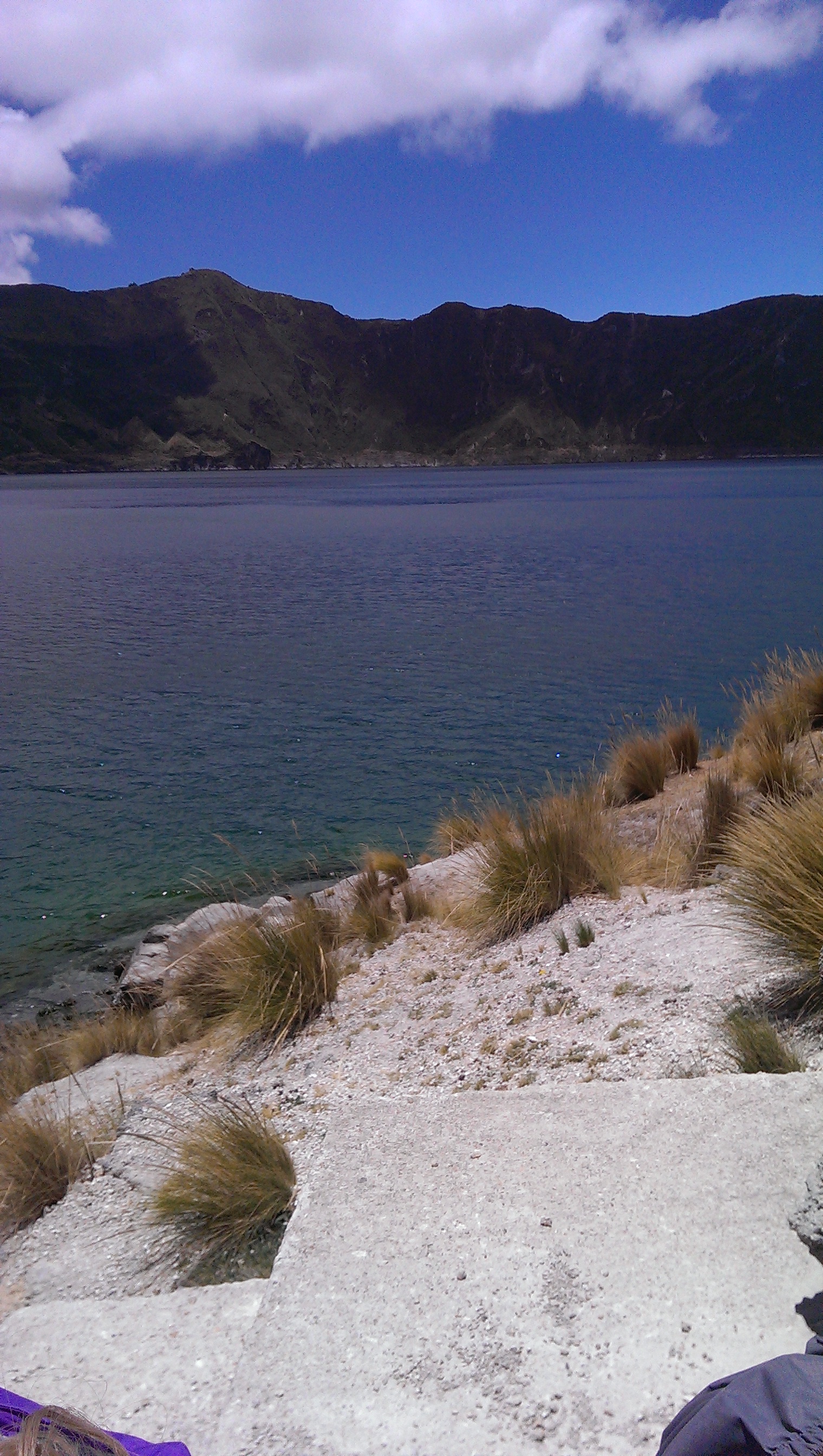 Lake at base of Quilatoa Crater