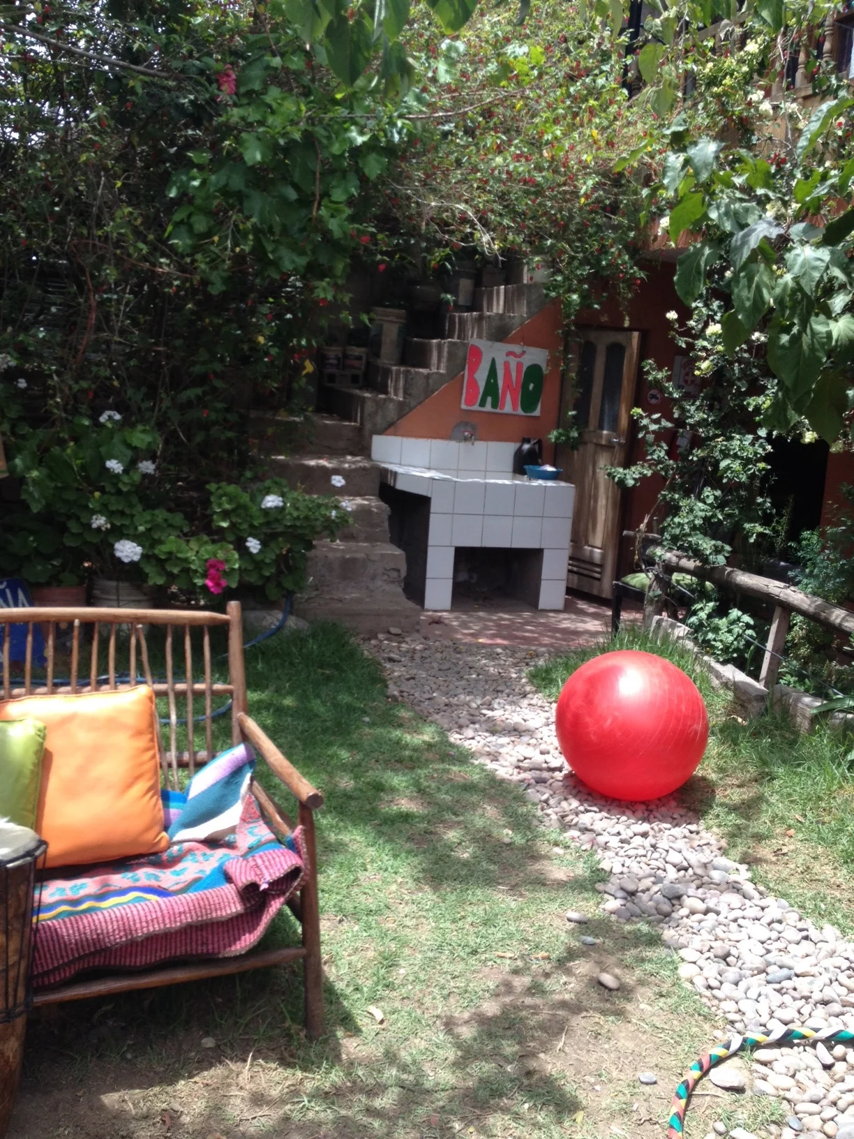 Garden area of our hostel