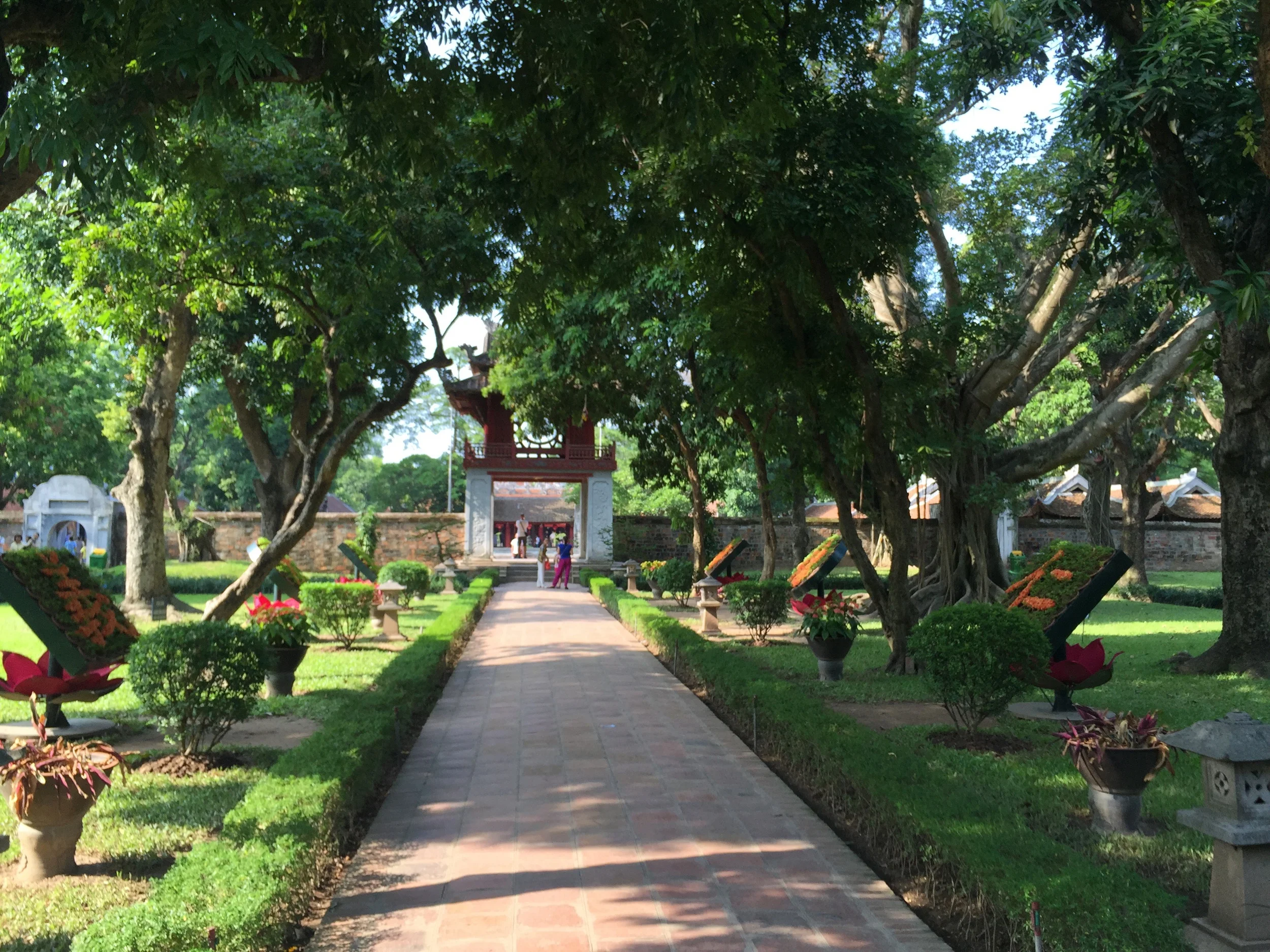 The gardens at Temple of Literature