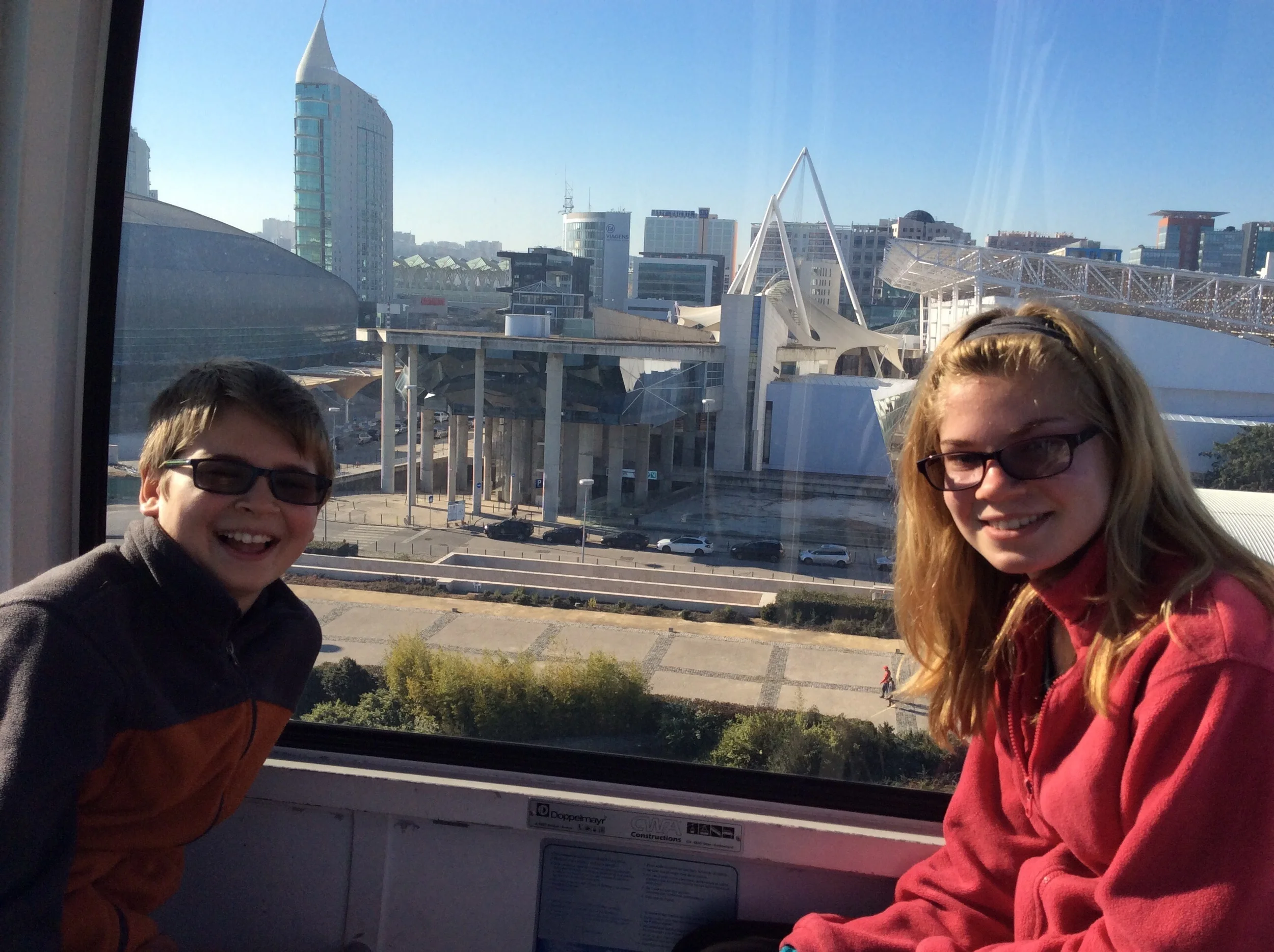 Inside the cable car