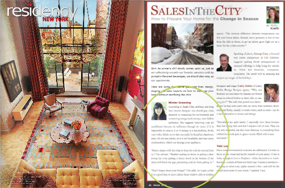 featured in "Sales In The City: Winter Greening" by Kelly Kreth Residency New York Winter 2014