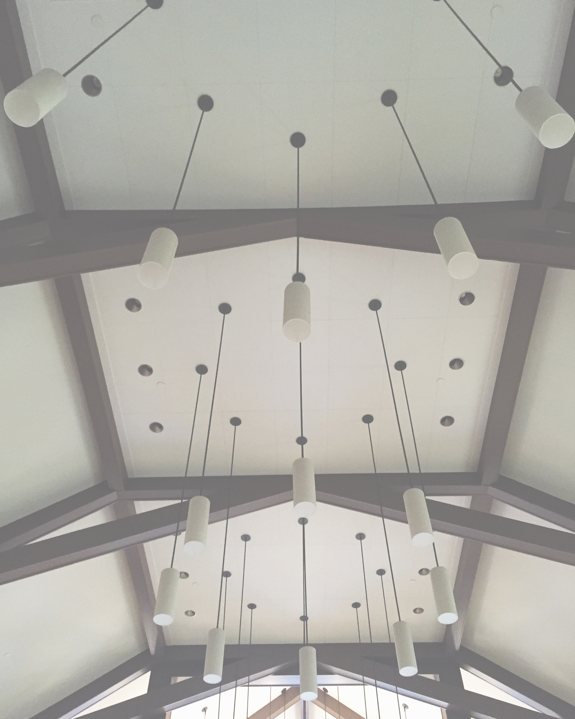 Love this light fixture pattern. Looks random from below but it's not. #interiorlighting