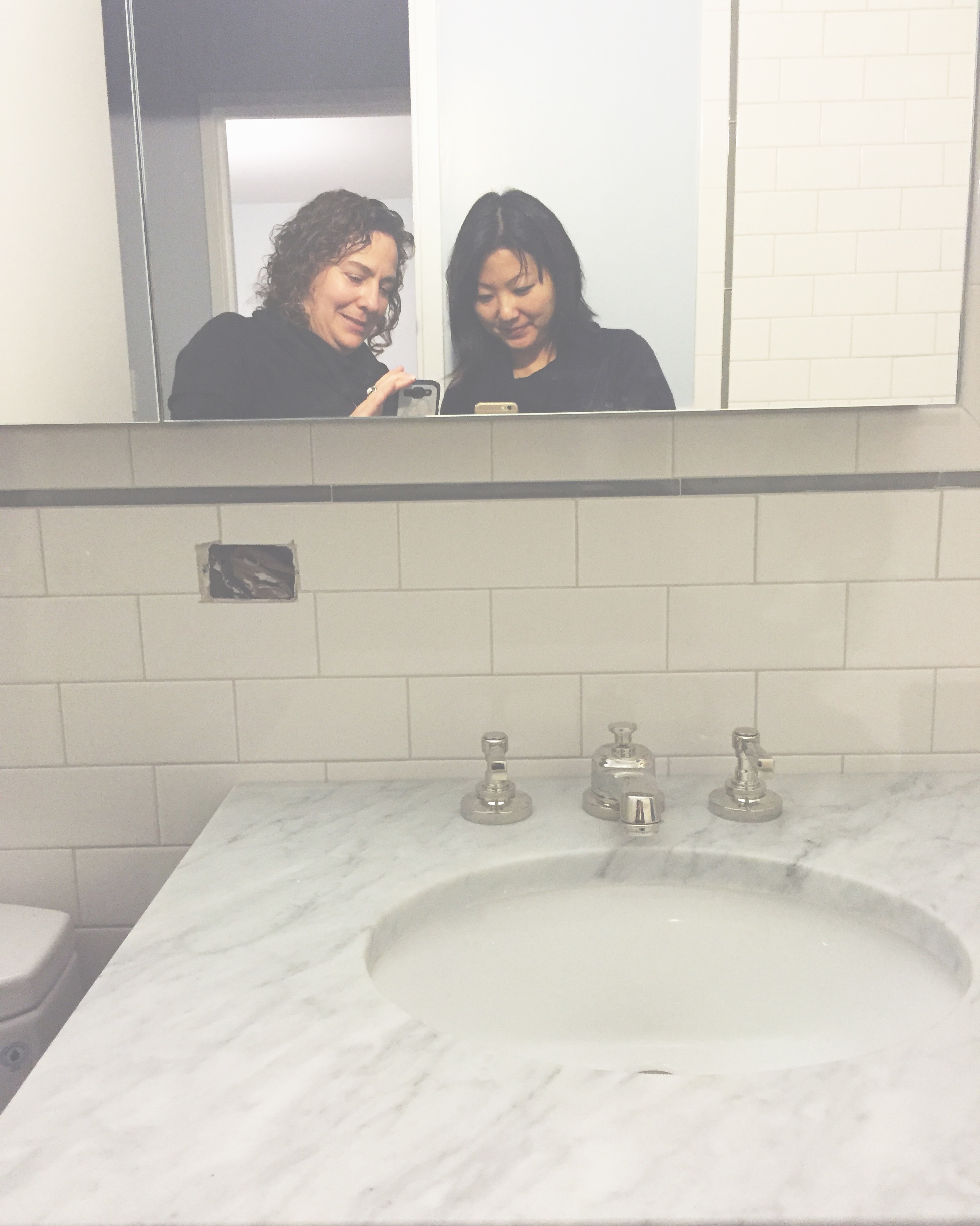 Checking out client's new bathroom! #lovemywork #design