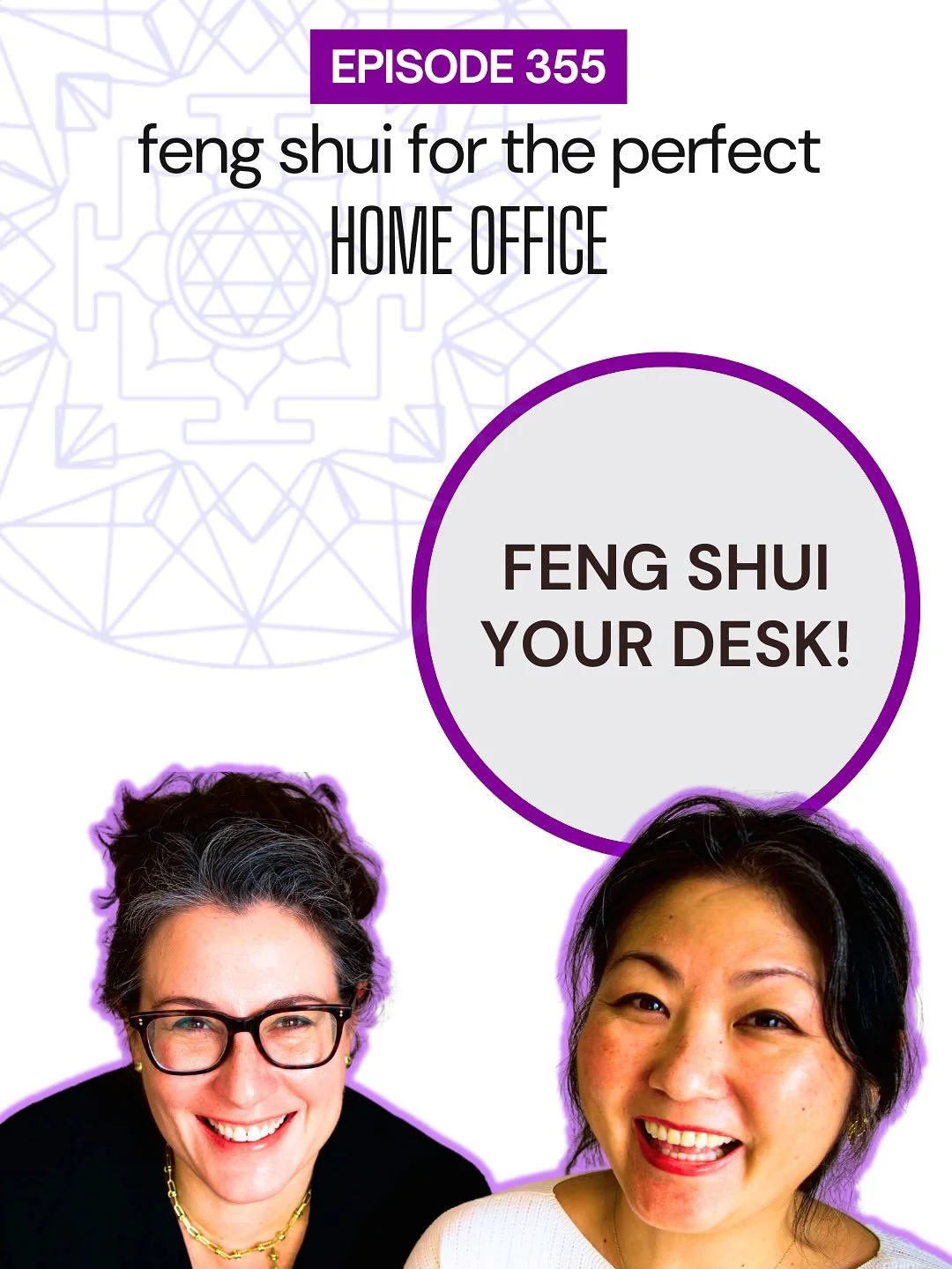 Holistic Spaces Podcast 🎧⁠
Episode 355
Holistic Spaces Podcast | Feng shui your desk!

As many of you know, the feng shui Bagua&mdash;a mandala of eight areas surrounding a center&mdash;can be applied not only to homes and rooms but also to your des